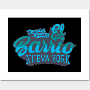 New York El Barrio  - El Barrio Spanish Harlem  - El Barrio  NYC Spanish Harlem Manhattan logo Posters and Art